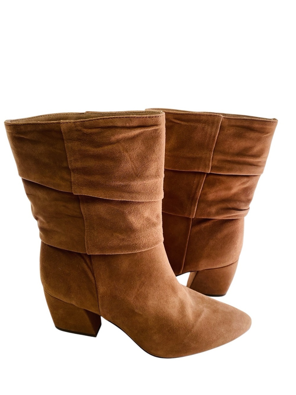 Botkier Skylar Slouchy Tan Suede Boots Size 7